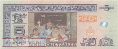 Guatemala - 5  Quetzales - paper (#122Ag_UNC)