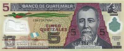 Guatemala - 5  Quetzales - polymer (#122d_UNC)