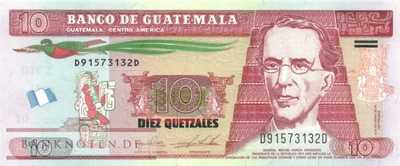 Guatemala - 10  Quetzales (#123Ac_UNC)