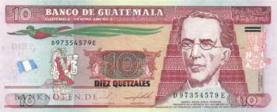 Guatemala - 10  Quetzales (#123Af_UNC)