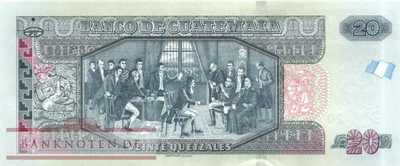 Guatemala - 20  Quetzales (#124d_UNC)