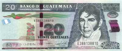 Guatemala - 20  Quetzales (#124e_UNC)