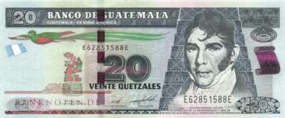 Guatemala - 20  Quetzales (#124h_UNC)