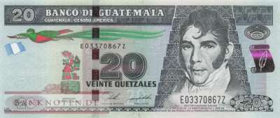 Guatemala - 20  Quetzales - Replacement (#124iR_UNC)