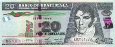 Guatemala - 20  Quetzales (#124i_UNC)