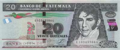Guatemala - 20 Quetzales (#124k_UNC)