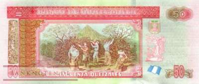 Guatemala - 50  Quetzales (#125c_UNC)