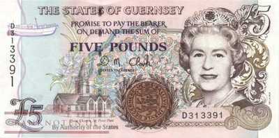 Guernsey - 5  Pounds (#056c_UNC)