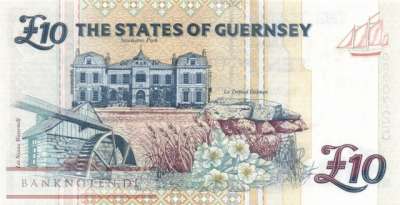 Guernsey - 10  Pounds (#057d_UNC)
