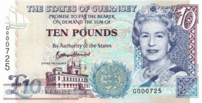 Guernsey - 10  Pounds (#057d_UNC)