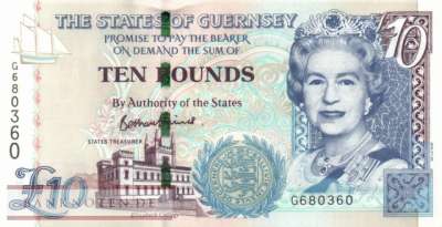 Guernsey - 10  Pounds (#057e_UNC)