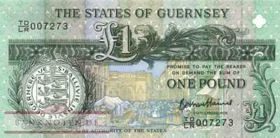 Guernsey - 1  Pound - Thomas de la Rue (#062_UNC)