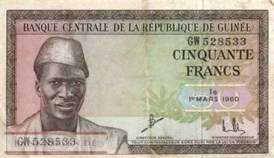 Guinea - 50  Francs (#012a_F)