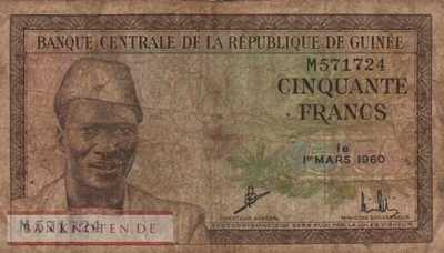 Guinea - 50  Francs (#012a_VG)