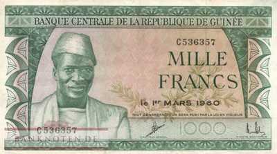 Guinea - 1.000  Francs (#015a_VF)