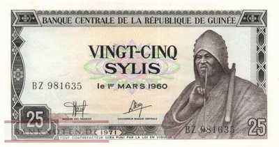 Guinea - 25  Sylis (#017_UNC)