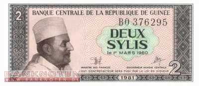 Guinea - 2  Sylis (#021a_UNC)