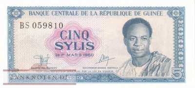 Guinea - 5  Sylis (#022a_UNC)