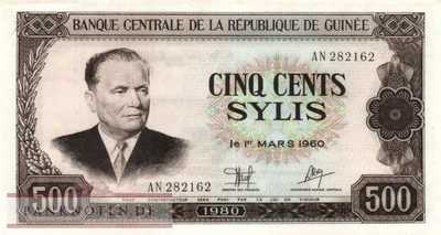 Guinea - 500  Sylis (#027a_XF)