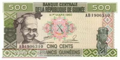 Guinea - 500  Francs Guinéens (#031a-1_UNC)