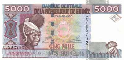 Guinea - 5.000  Francs Guinéens (#038_UNC)