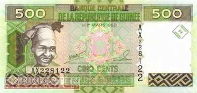 Guinea - 500  Francs Guinéens (#039a_UNC)