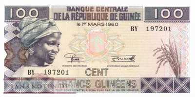 Guinea - 100  Francs Guinéens (#046A_UNC)