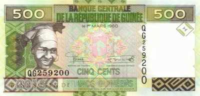 Guinea - 500  Francs Guinéens (#047a_UNC)