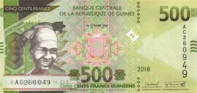 Guinea - 500  Francs Guinéens (#052a_UNC)