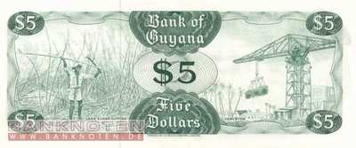 Guyana - 5  Dollars (#022c_UNC)