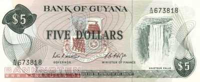 Guyana - 5  Dollars (#022c_UNC)