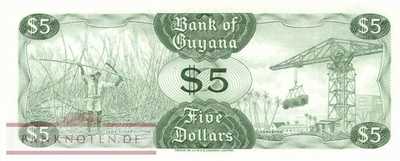 Guyana - 5 Dollars (#022e_UNC)