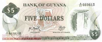 Guyana - 5  Dollars (#022f-U9_UNC)