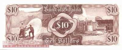 Guyana - 10  Dollars (#023d_UNC)
