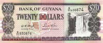 Guyana - 20  Dollars (#030b-U12_UNC)