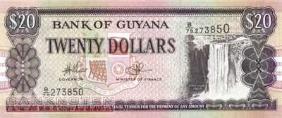 Guyana - 20  Dollars (#030e-1_UNC)