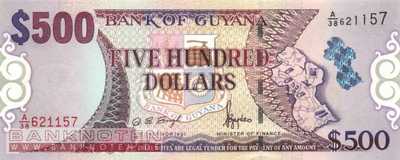 Guyana - 500  Dollars (#034a_UNC)