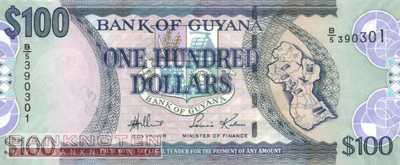 Guyana - 100  Dollars (#036a_UNC)