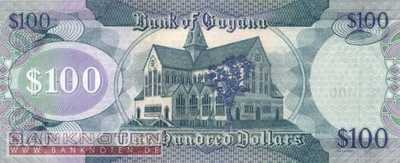 Guyana - 100  Dollars - with 100 in watermark (#036b-2_UNC)