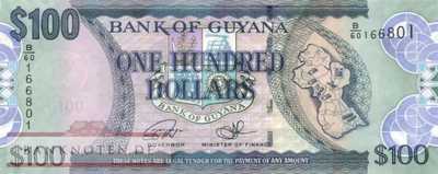 Guyana - 100  Dollars (#036c_UNC)