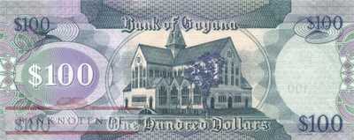 Guyana - 100  Dollars (#036d_UNC)