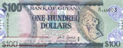 Guyana - 100  Dollars (#036d_UNC)