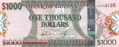 Guyana - 1.000  Dollars (#038b_UNC)