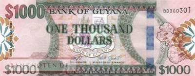 Guyana - 1.000  Dollars (#038c_UNC)