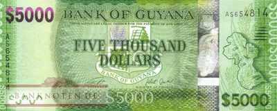 Guyana - 5.000  Dollars (#040b_UNC)