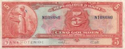 Haiti - 5  Gourdes (#187a_F)