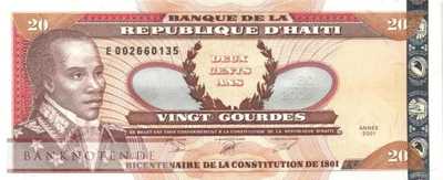 Haiti - 20  Gourdes (#271Ab_UNC)