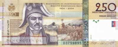 Haiti - 250  Gourdes (#276d_UNC)