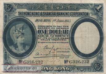 Hong Kong - 1  Dollar (#172c_VG)