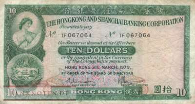 Hong Kong - 10  Dollars (#182h-79_F)
